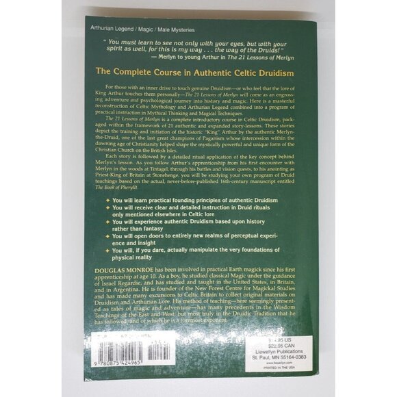 21 Lessons of Merlyn A Study in Druid Magic & Lore Douglas Monroe TPB 2003 - Picture 2 of 2